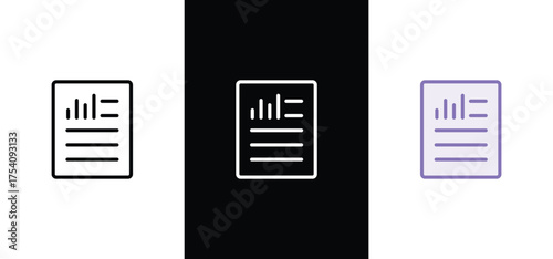Accounting icons. outline thin line icons such as ledger, profit, accounting, accounting. Report vector icon