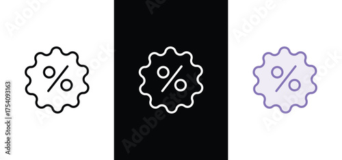 Percent icon sign . percentage, discount, divide icons. percentage interest rate vector