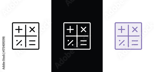 Calculator icon vector. Accounting calculator sign and symbol.