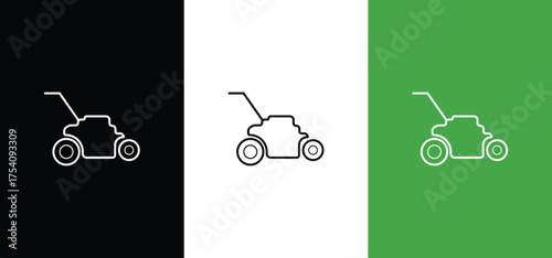 lawn mower logo vector Template