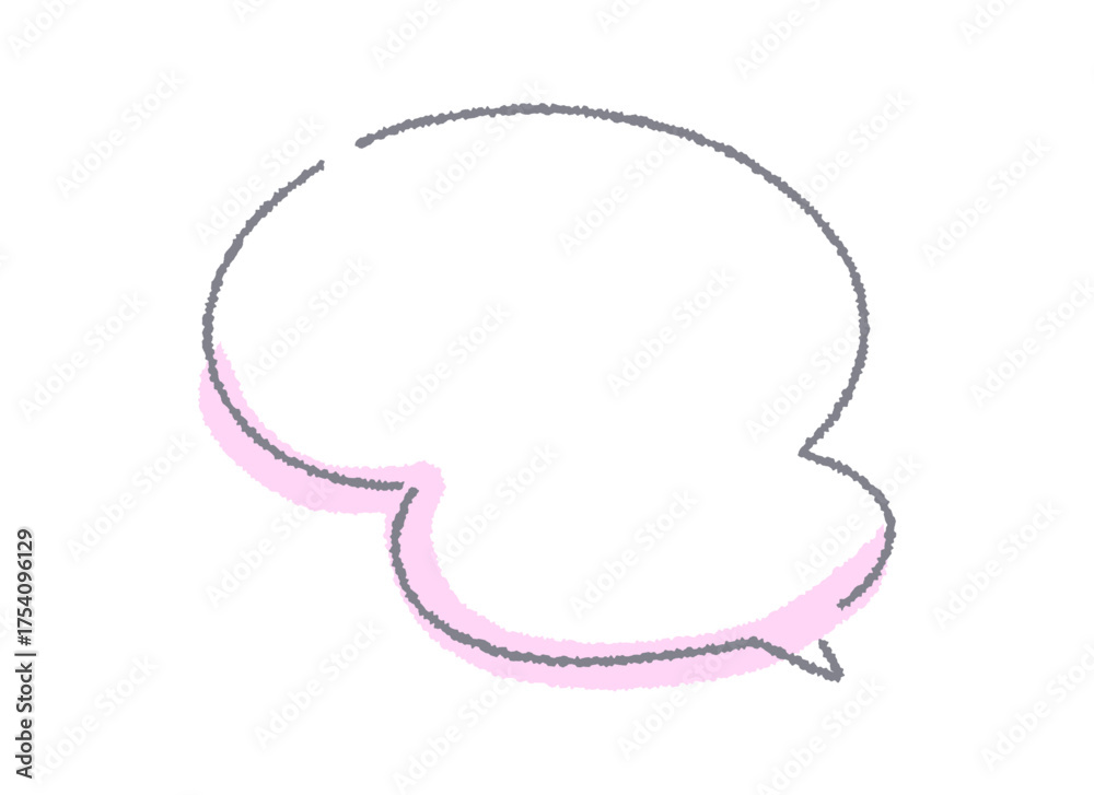 Fototapeta premium 手描きのかわいい吹き出しのイラスト素材