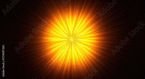 Golden burst radiating from center