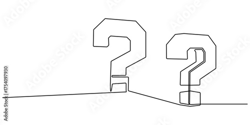 white 3d Question mark one line art animation, hand drawn asking sign, Question mark continuous one line drawing animated video, Self drawing line animation question mark continuous line drawn