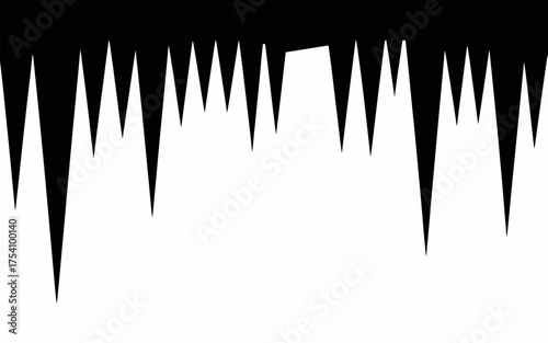 icicles on white background