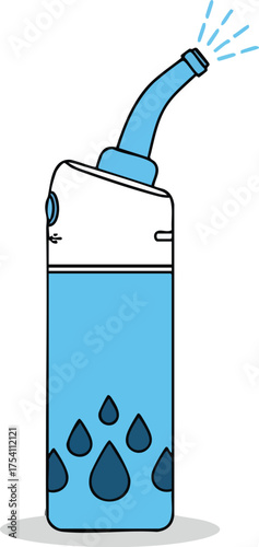 Portable Bidet Spray Bottle Illustration