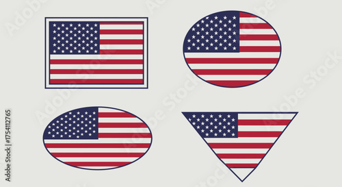 American Flags in Different Shapes and Forms.