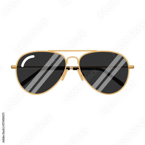 Classic gold aviator sunglasses with dark lenses