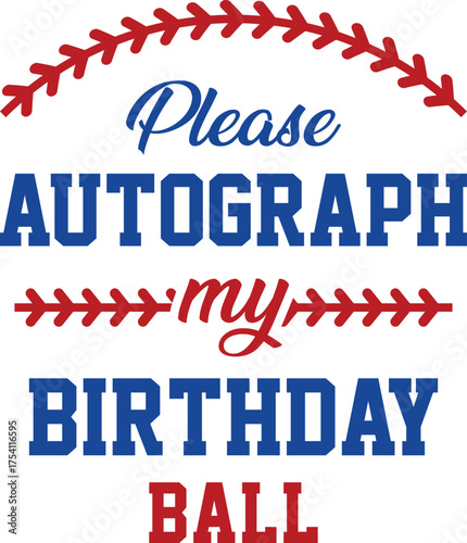 Please Autograph My Birthday, Baseball Birthday Party Sign, Autograph Ball Printable Silhouette