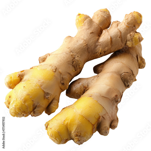 ginger rhizome on transparent png background