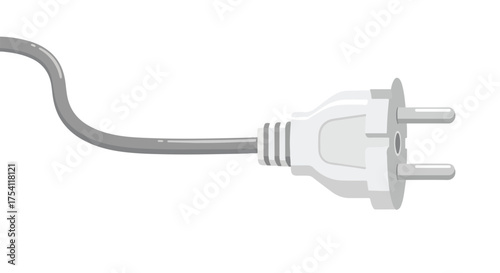 European Style Plug Illustration Emphasizing Electrical Connectivity and Power Supply for Devices and Appliances