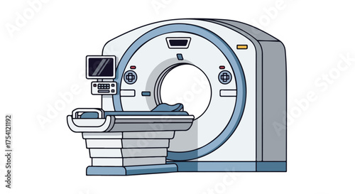 Illustrative Computed Tomography Scanner, a pivotal tool in modern medical diagnostics and imaging used for detailed analysis 79 characters