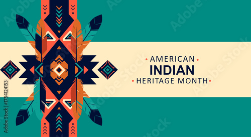 Abstract Tribal American Indian Heritage Month Background