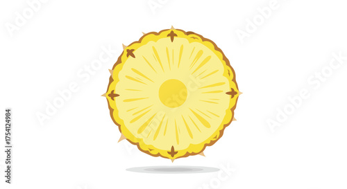 Exotic and refreshing: A vibrant pineapple slice capturing the essence of tropical goodness in its purest form showcasing freshness