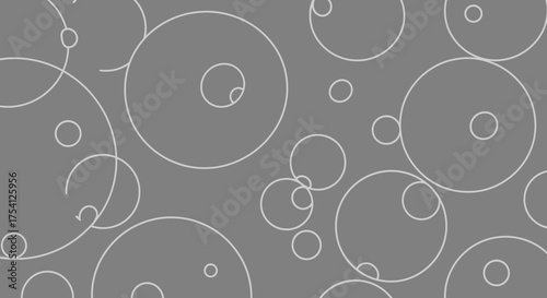 Abstract Gray Pattern With Geometric Circles And Artistic Flair