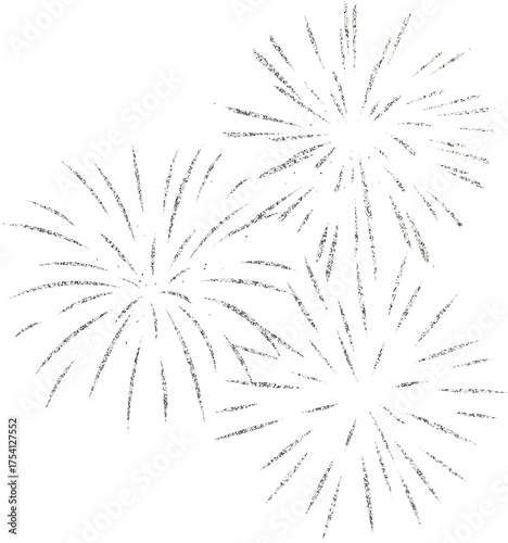 Silver Glitter Firework Sparkler Explosion