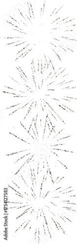 Silver Glitter Firework Sparkler Explosion