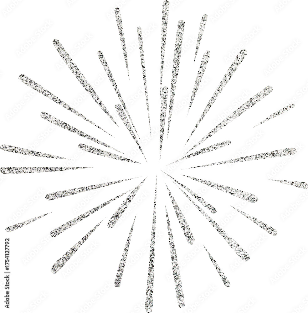 Obraz premium Silver Glitter Firework Sparkler Explosion