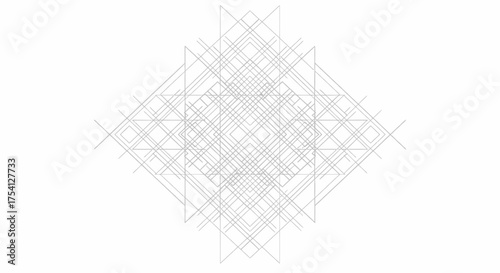 Intricate Geometric Composition Of Intersecting Lines And Shapes