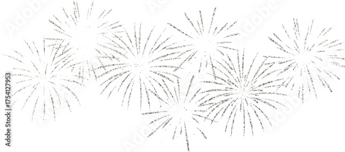 Silver Glitter Firework Sparkler Explosion