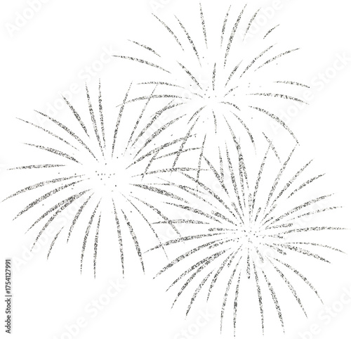 Silver Glitter Firework Sparkler Explosion