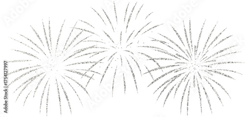 Silver Glitter Firework Sparkler Explosion