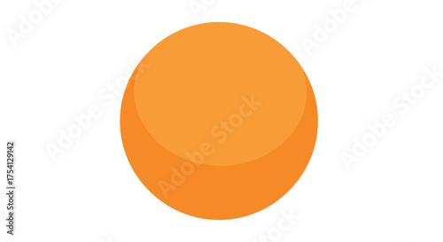 Simple orange sphere with subtle shading on a clean white backdrop ideal for graphic design and illustrations applications