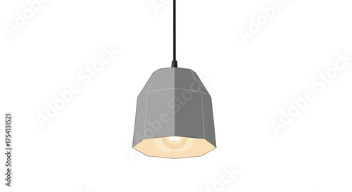 Geometric Pendant Light Fixture Design for Modern Interior Spaces with Isolated White Backdrop showcasing contemporary decor and illumination 3D