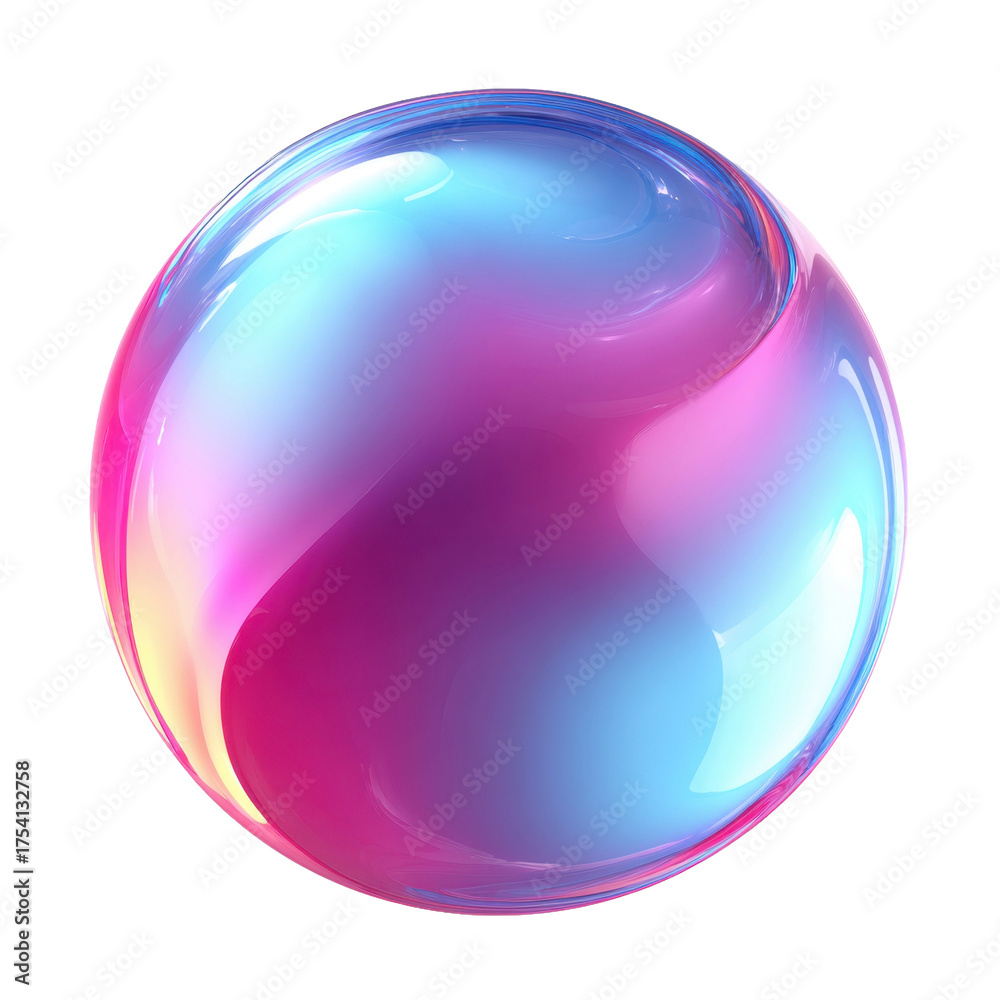 Obraz premium Abstract Sphere with Colorful Swirls