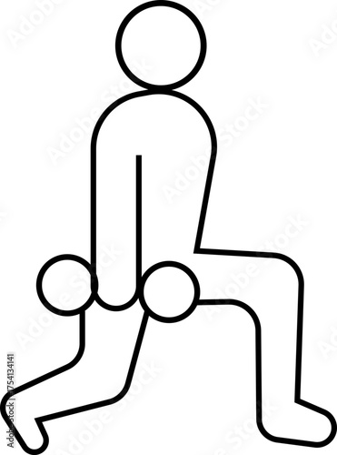 Exercise Icon , Fitness, Gym, Workout, Health, Sports, Training, Running, Yoga, Strength, rehabilitation and low-impact fitness: physiotherapy and Wellness Activity Symbols in Modern Vector , Style