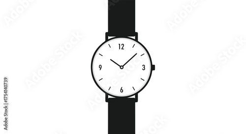 Minimalist Watch Design on White Background: A Timeless Icon for Modern Lifestyle and Precision Horology