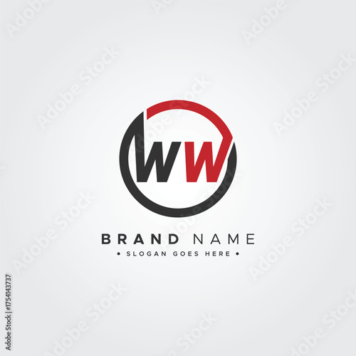 WW Vector Logo Template - Simple Icon for Initial Letter W and W Monogram