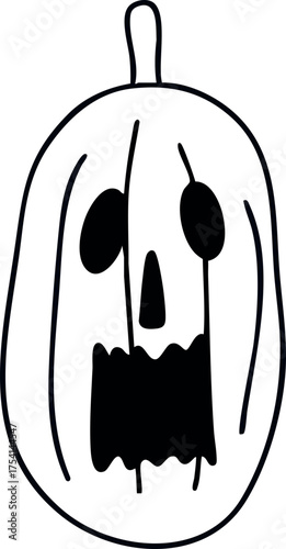 유치원 할로윈 호박 잭오랜턴 라인드로잉 색칠공부 아이콘(kindergarten halloween pumpkin line drawing coloring icon)