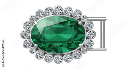 Exquisite emerald and diamond charm, a symbol of elegance and luxury for sophisticated jewelry design. The epitome of timeless charm and preciousness