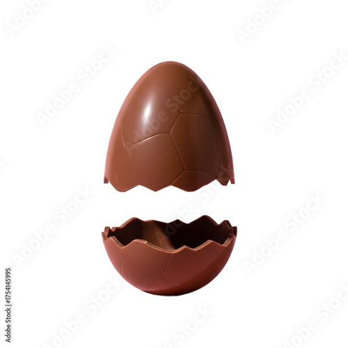  Striking Contrast Chocolate Egg on Pastel Pink Background