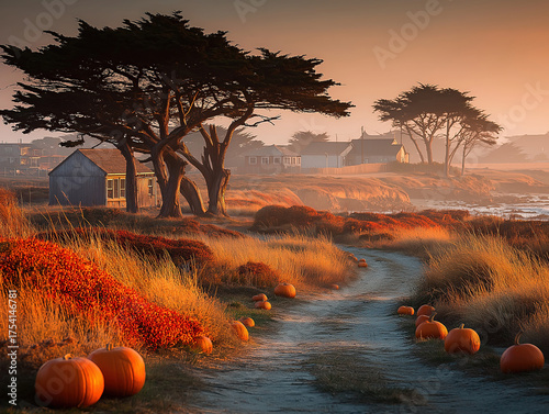 A pumpkin patch in Half Moo...