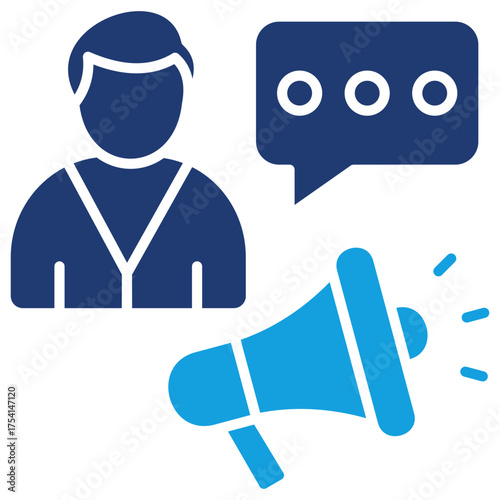 Promotion Flat Blue Icon