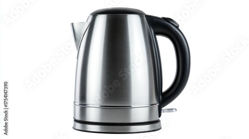 Electric kettle stainless steel isolated on white background.