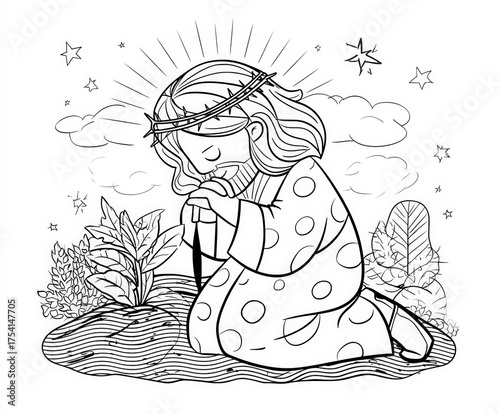 Jesus praying in the garden...