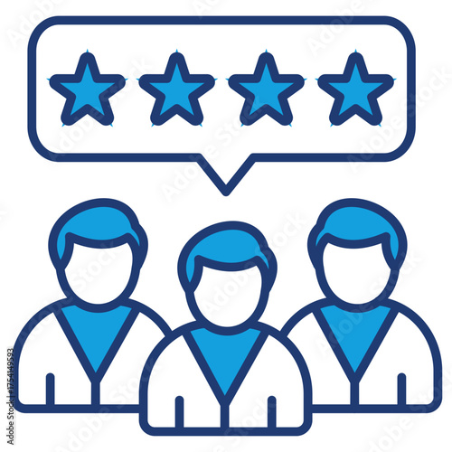 Loyal Customers Blue Icon