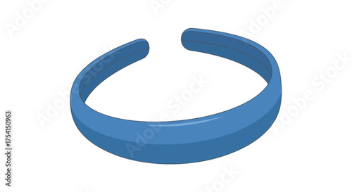 Stylish Blue Headband Accessory with Smooth Surface and Simple Design Headwear Fashionable Elegance Accent Comfort Hairdo Tool Minimalist Beauty