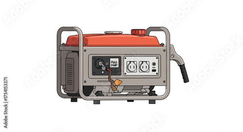 Portable generator illustration showcasing an essential tool for providing electricity during power outages offering a sense of security and