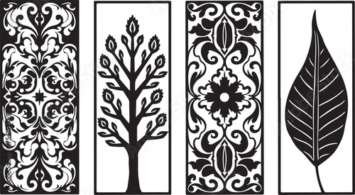 Laser Cut Silhouette Panel Set