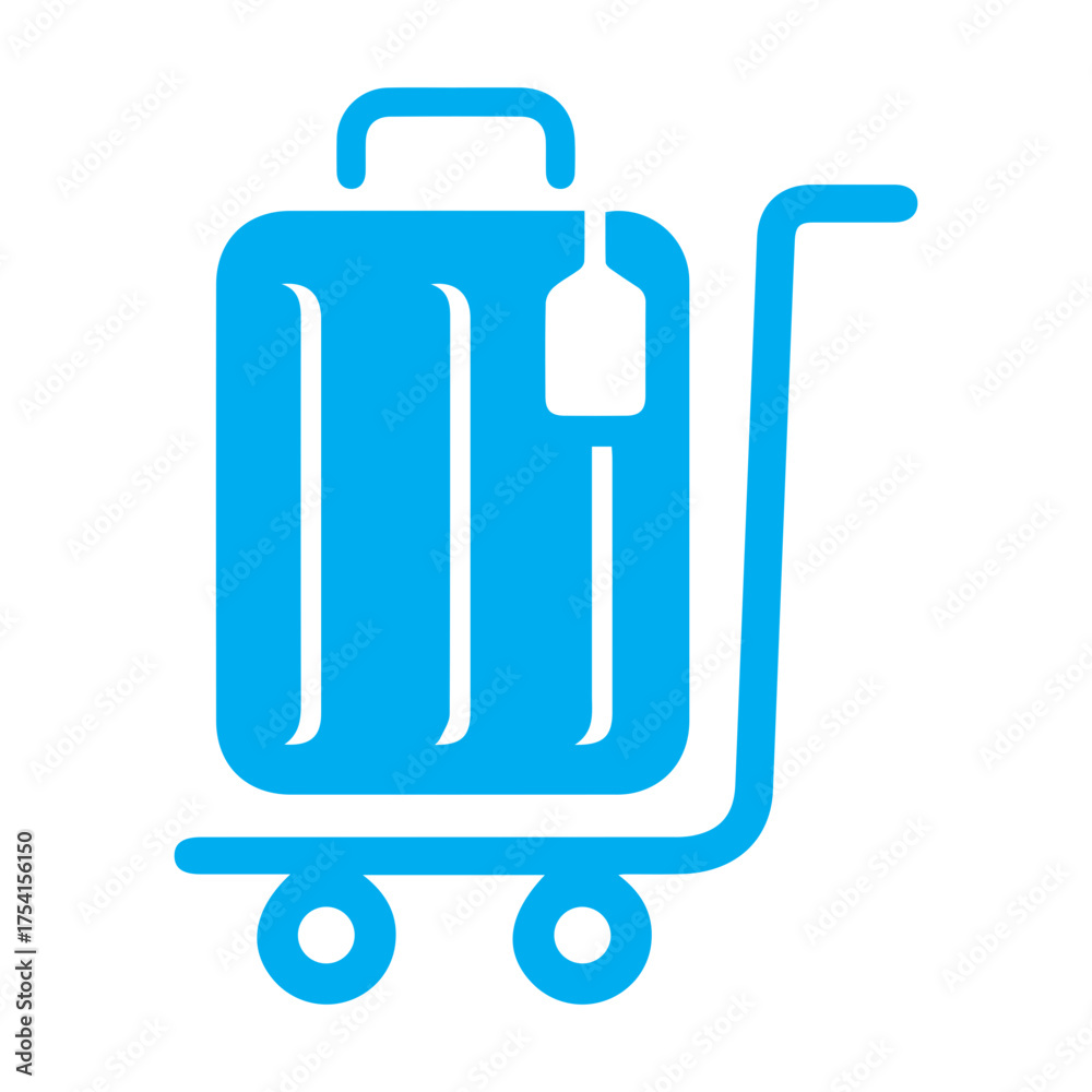 Obraz premium Luggage Cart Travel Icon