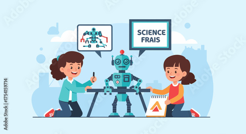 Children Enjoying Robotics And Science Education Together Skillfully