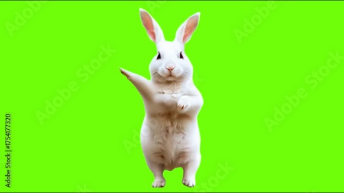 rabbit dancing animated video 4K animated video . animated in basic color .celebration of dancing animation video . animated icons .

