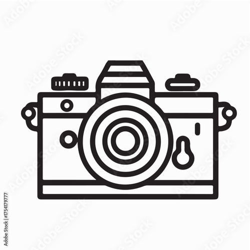 Photo Camera Vector Icon Simple Design on white background