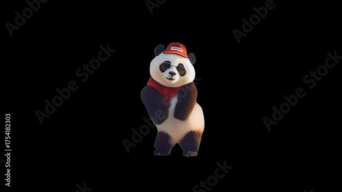 panda dancing animated video 4K animated video . animated in basic color .celebration of dancing animation video . animated icons .

