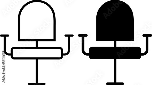 Office chair icon set. Furniture symbol