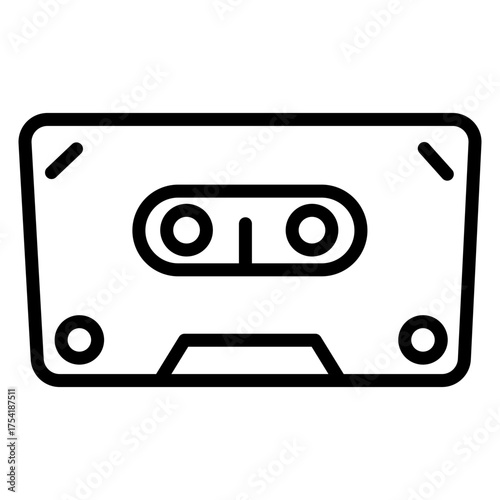 Cassingle vector line icon design