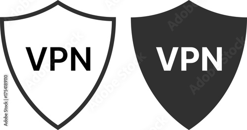 VPN icon set. Virtual Private Network and Proxy Symbols. Internet Privacy or security symbol